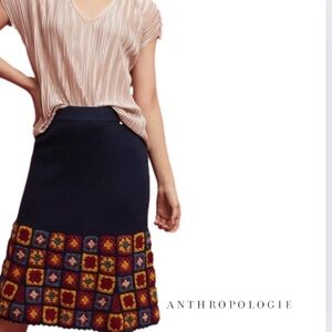 Anthropologie Harlyn Dahlia Knit Skirt